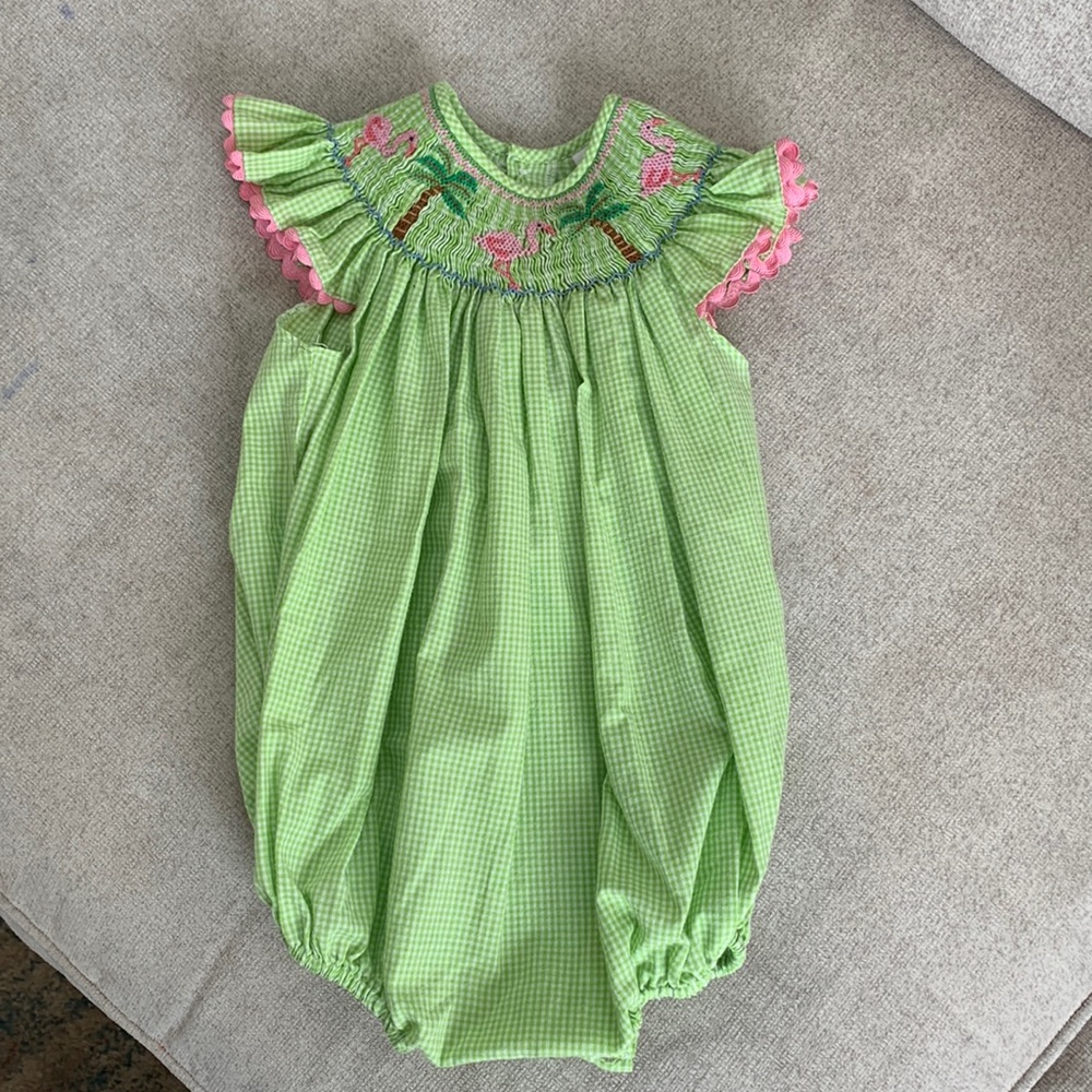 Vintage tropical outfit for baby
